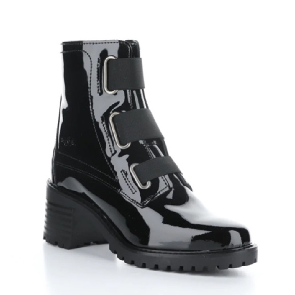 Bos. & Co. Indie Waterproof Bootie Black Patent Leather Boots